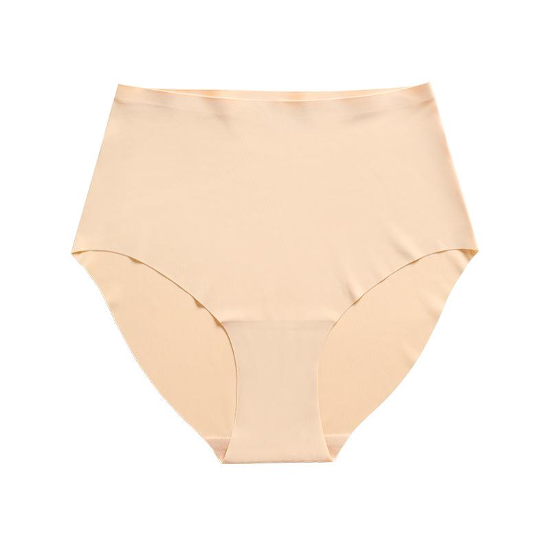 

Traceless underwear without buttocks and ice silk one-piece high-waisted pure cotton crotch sports fitness briefs XL
