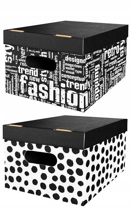 Pudełko z pokrywką biały, czarny, odcienie szarości i srebra, wielokolorowy 1szt