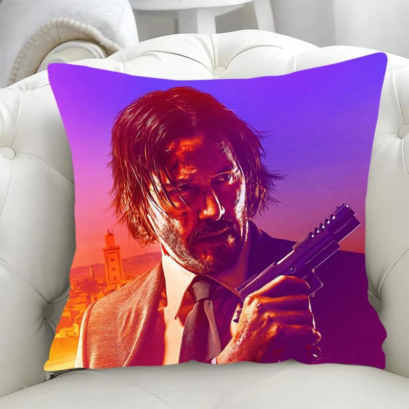 Sofa Cushion Cover 45x45cm John Wick Pillowcase 45*45 Pillow Cases for Bed Fall Decor Decorative Pillowcases 40x40 Lounge Chairs