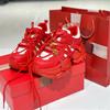 Sports Dad Shoes Women's Ins Tide 2025 New Small Versatile 7.5CM Foam Thick-soled Red Casual Wedding Shoes