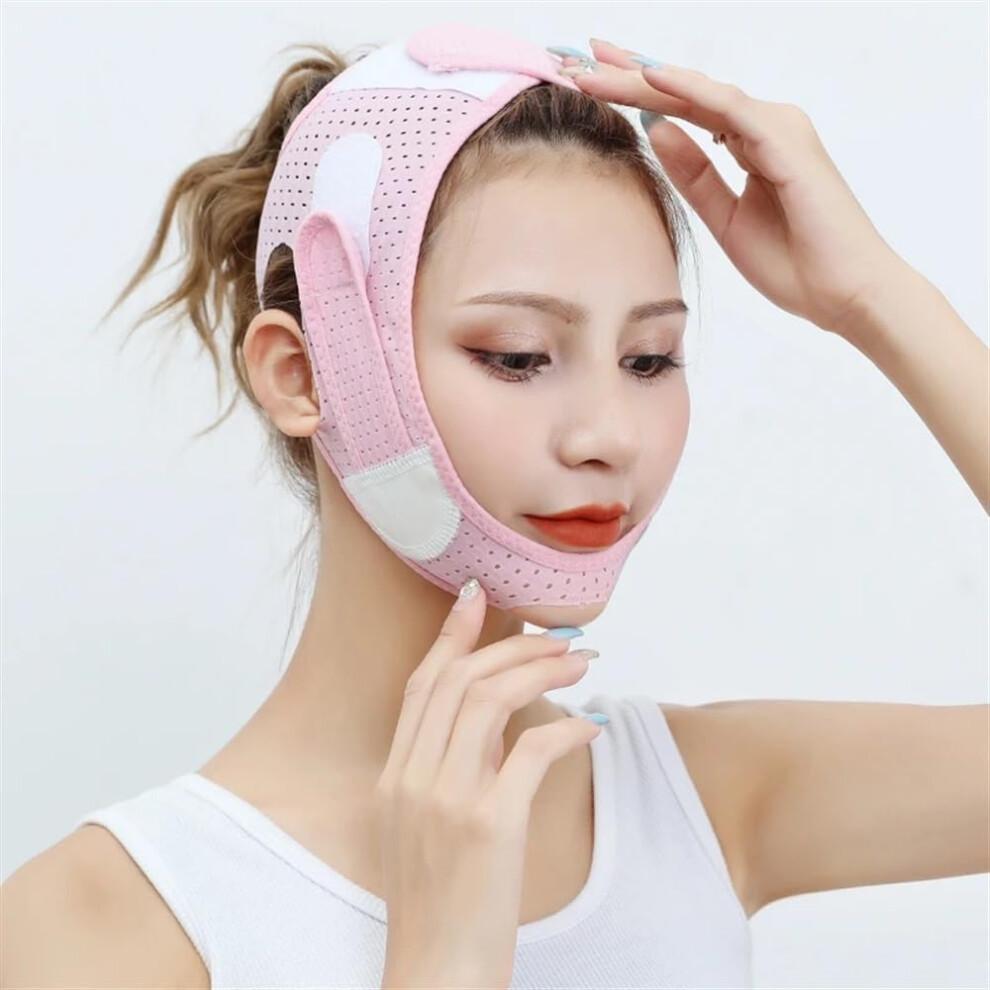 Double Chin Reducer Facial Tightening Band V-shaped Lifting Rose Anti-Wrinkle Face Mask Adhesive Tape Belt for Women