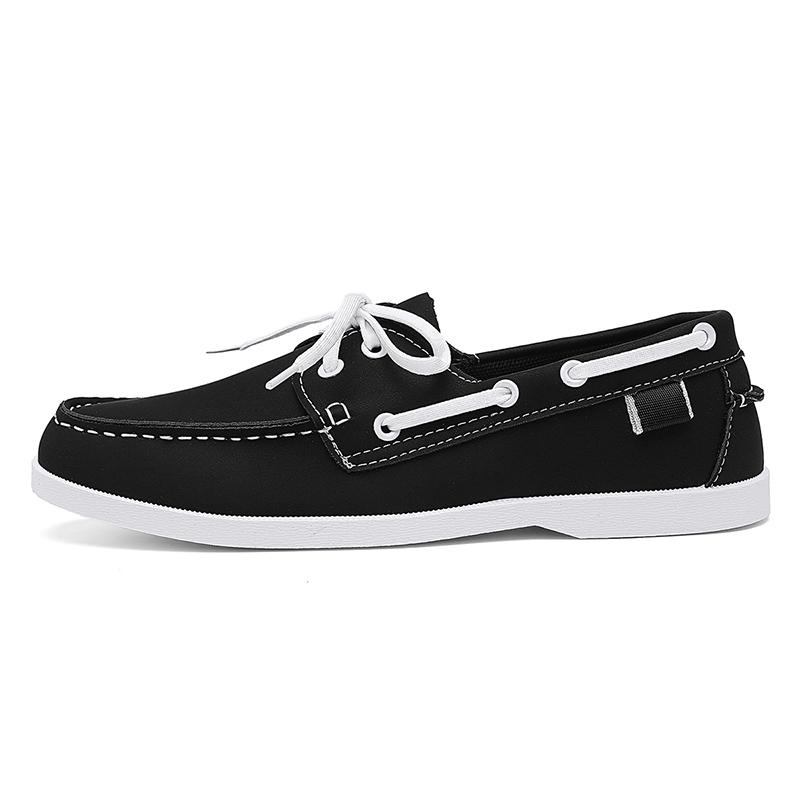 Fashion Leather Casual Shoes For Man Large Size 48 Brand Docksides Shoes Man Italian Style Lace-up Boat Shoes Men Driving Shoes