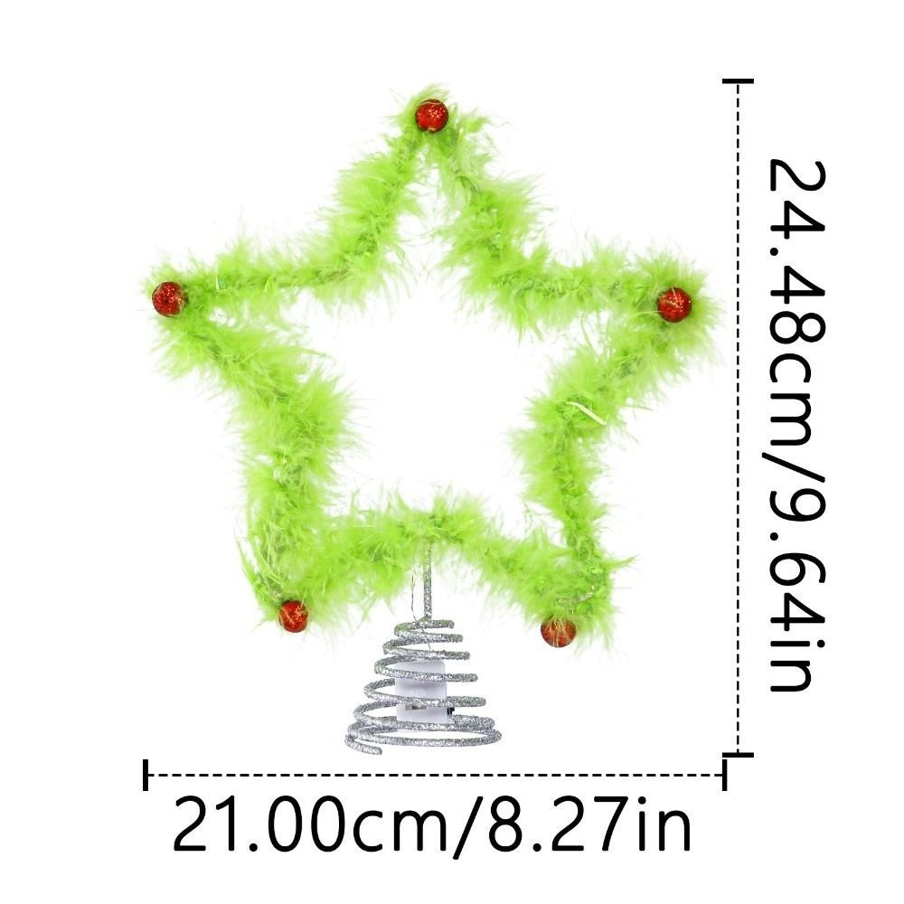Creative Design Plush Star Decoration Furry Christmas Tree Decorations Home Decor