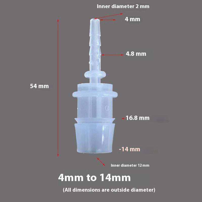 5Pcs Plastic Flexible Hose Two-Way Head Connector Reducer Fitting Adapter For Water Pipe Repair Garden Aquarium Laboratory