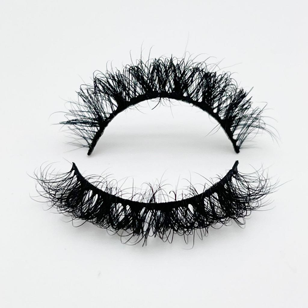 Neues Produkt 15 mm Nerz-gelockte gebratene Wimpern Europäischer und amerikanischer Naher Osten Kurze Wimpern Natürliche weiche russische Locken Falsche Wimpern