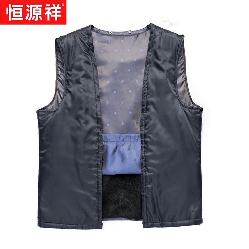 Hengyuanxiang Men's Thickened Wool Blend Overcoat with Rex Rabbit Fur Liner
