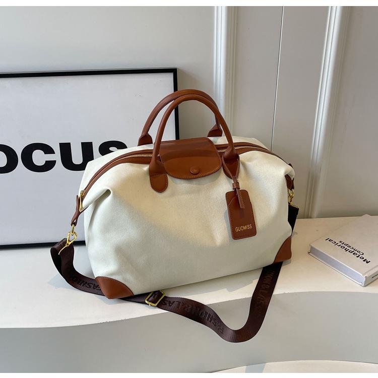 Spacious Canvas Tote Bag: Trendy, Lightweight Gym & Travel Crossbody Bag