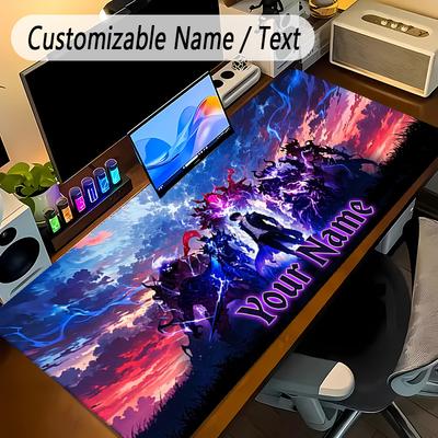 Μεγάλο Επιθετικό Ποντικιού Solo Leveling Προσαρμοσμένο Κείμενο Ονόματος Εξατομικευμένο Χαλάκι Γραφείου Αντιολισθητικό Χαλάκι Παιχνιδιών