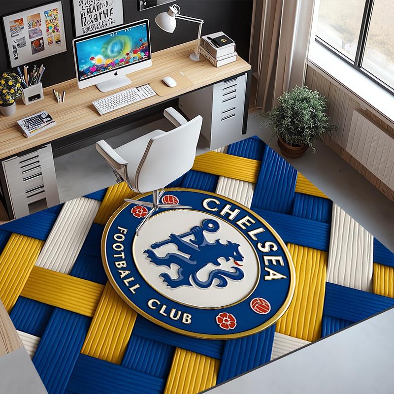 Chelsea F.C Pattern Rug, Indoor/Outdoor Mat, for Picnic, Gameroom, Bedroom, Office, Living Room, Home Decor Carpet, Birthday Gift