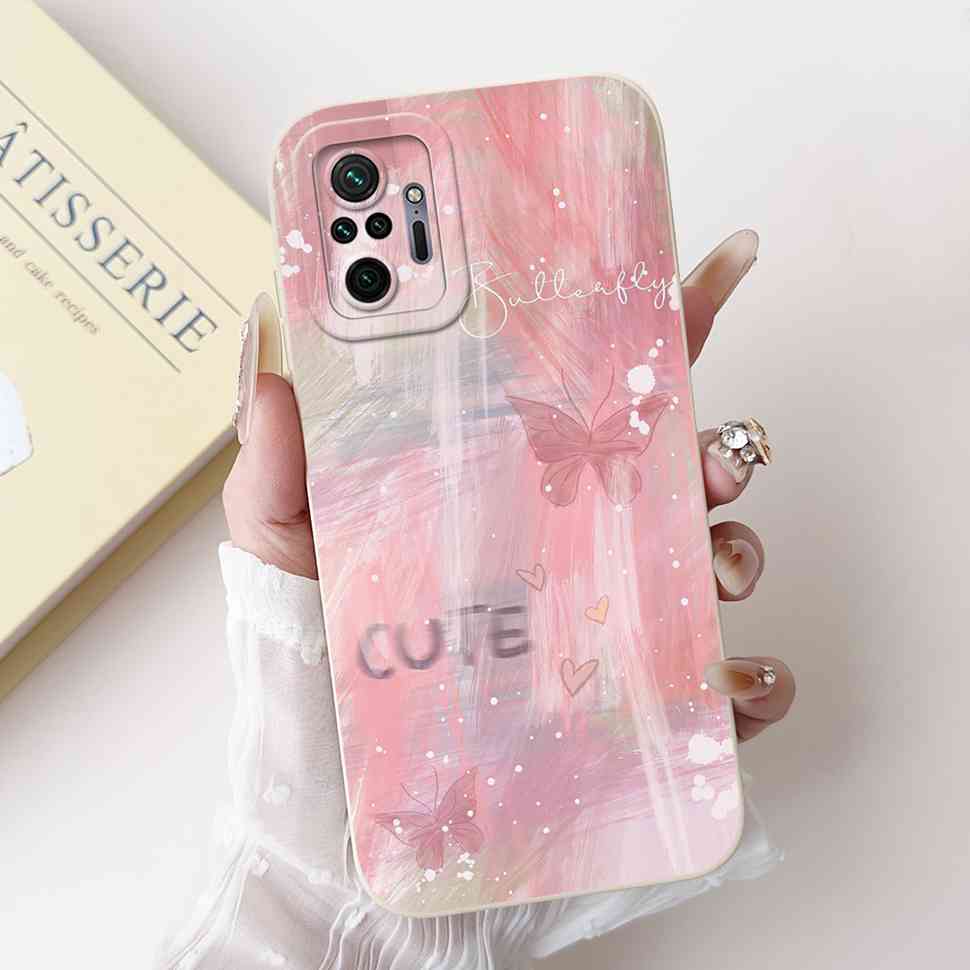 For Xiaomi Redmi Note 10 Pro 4G 6.67" Case Cherry Fashion Girl Soft Silicone TPU Cover For Redmi Note 10Pro 4G M2101K6G Shell