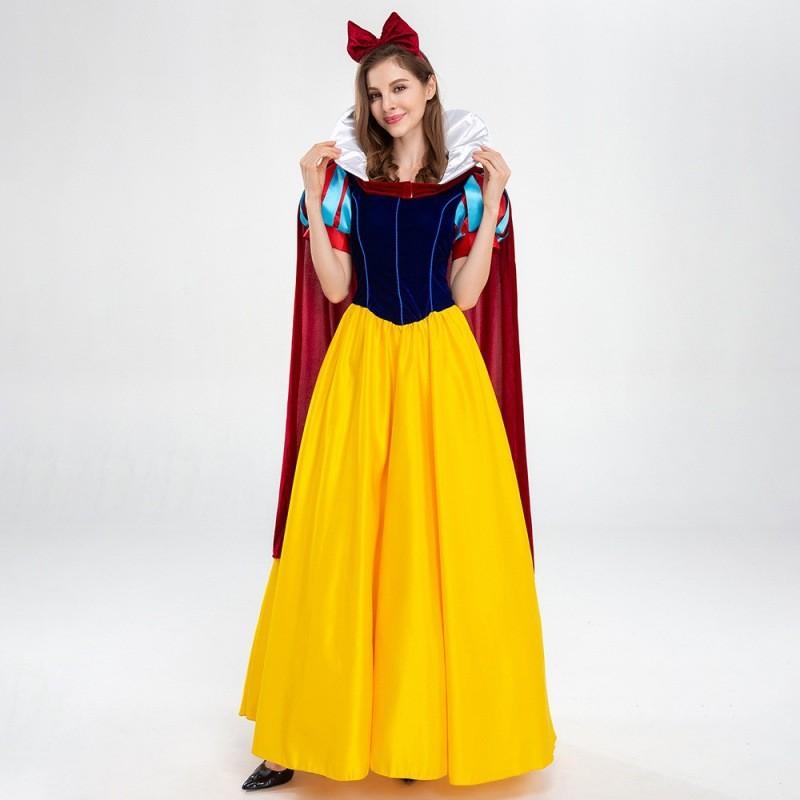 Elegant Adult Snow White Dress Cosplay Costume For Fantasy Themed Events And Halloween