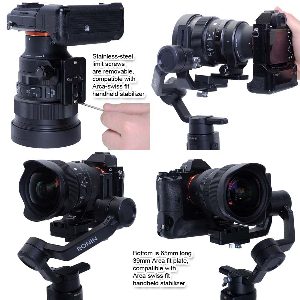 iShoot Metal Camera Tripod Mount Lens Support Lens Bracket Tripod Tripod Mount Compatible with Sigma 14mm DG DN Art and 15mm DG DN DIAGONAL FISHEYE