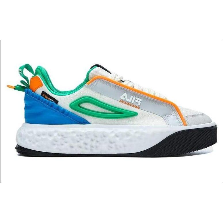 New FILA VIVA Abrasion Resistant Low Top Skateboard Shoes Women's White Green Blue F12W323201FWL