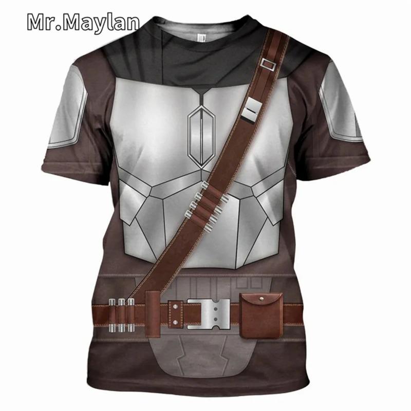 Maglietta Cosplay Costume di Darth Vader Stampa 3D Completa T-shirt da Uomo Nuova Moda Manica Corta Camicia Estiva Streetwear Unisex Magliette Top