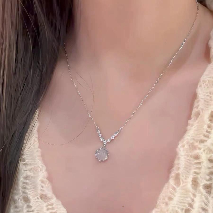 S925 Ice Lychee Water Drop Necklace - Versatile Clavicle Chain, Valentine's Day or Birthday Gift for Women or Best Friends