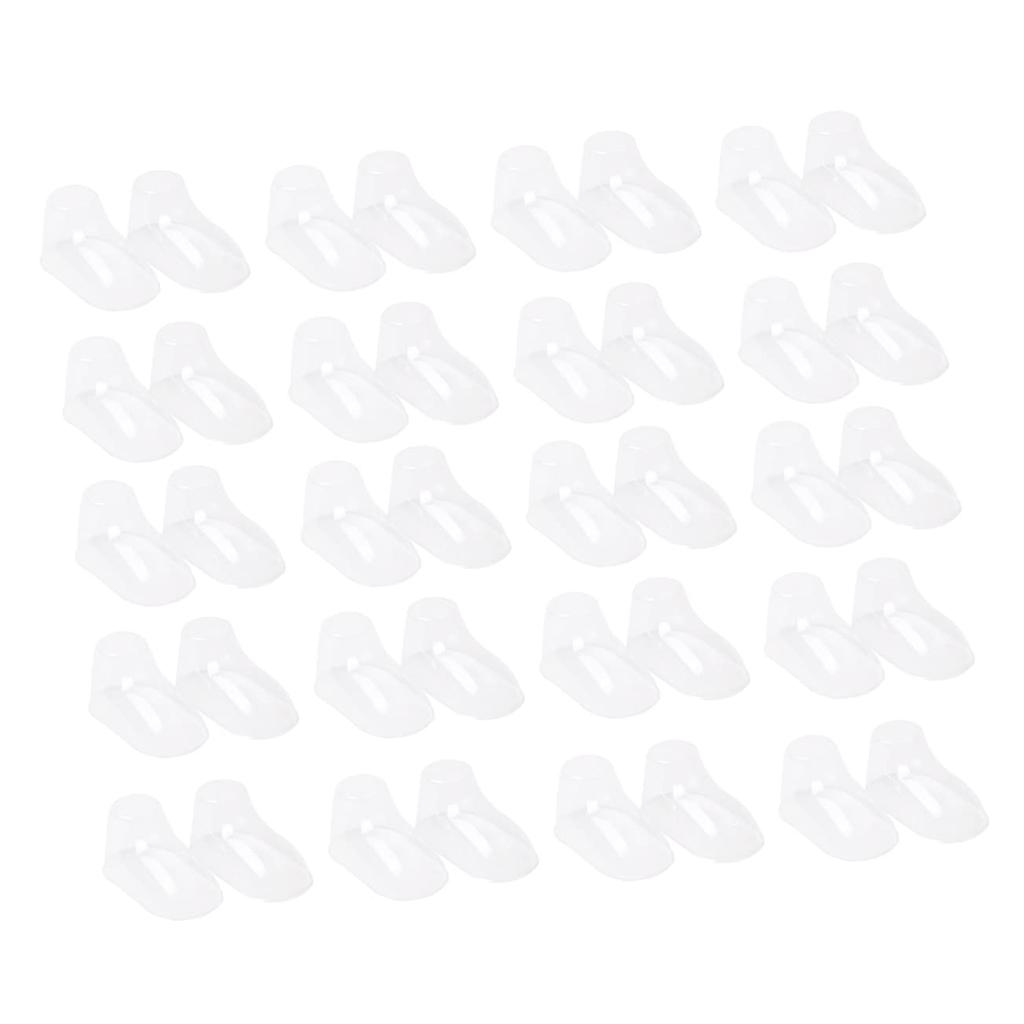 ULDIGI Clear Baby Shoe Display Plastic Shoe Maintain Shoe Prevent for Home Stores 100-Pack Stands, Holders, Shape, Wrinkles,