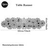 Halloween Black Lace Spider Web Table Runner Fireplace Mantel Scarf Cover Cobweb Tablecloth Scary Event Party Decorations Supply