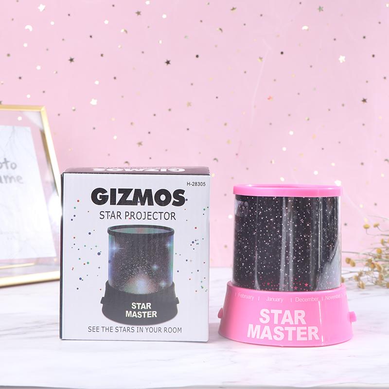1Pc Led Night Light Projector Starry Sky Star Moon Kids Baby Sleep Colorful Lamp