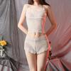 Passionate Rose Flower Lingerie Set: Hollow-Out Bra & Bikini Pajama