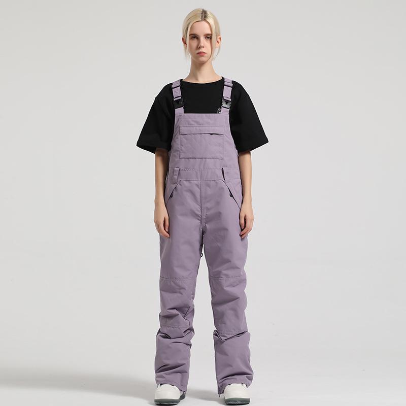 Women's Winter Waterproof Ski Overalls: Windproof, Wear-Resistant, One-Piece Snowboard Pants