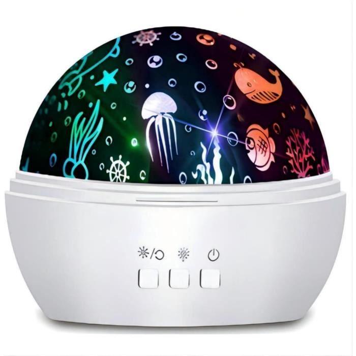 Moredig Veilleuse Bebe,Veilleuse Enfant,Veilleuse Etoile Projection Rotation Lampe Etoile Projecteur Led Enfant et 8 Couleurs Lam