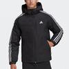 adidas 3st Down Jkt Logo Printing Side Stripe Sports Stay Warm hooded down Jacket Black Men's GF0098