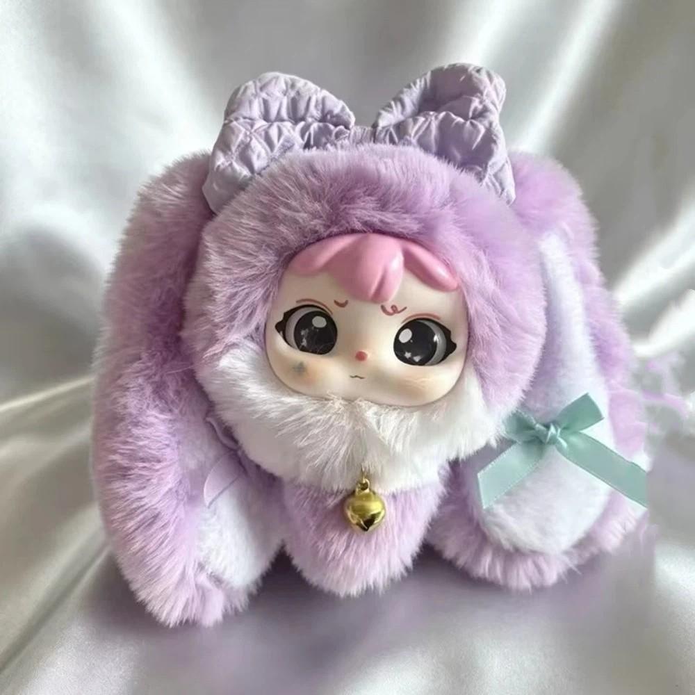 Bowknot Decoration Vinyl Face Doll Pendant Drooping Ear Rabbit Doll  Jewelry Accessories