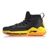 Li Ning Wade Fission 5 Amorti Antidérapant Basse Tige Chaussures de Basketball Homme Noir Jaune ABAP027-4