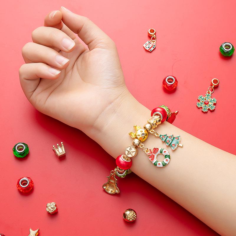 Girls' DIY Handmade Glass Bracelet Jewelry Gift Box for Birthdays & Christmas