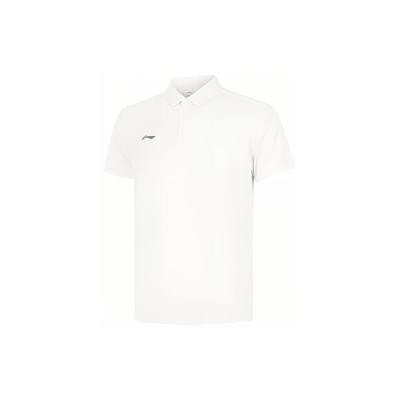 Li Ning Group Purchase Series Solid Color Casual Sports Polo Shirt Men Tops Standard-White APLU189-1