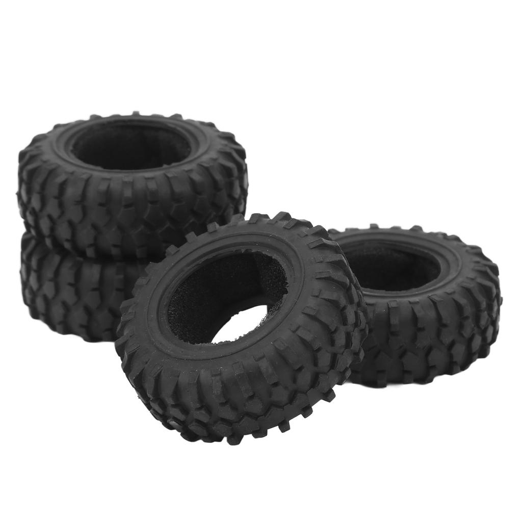 4PCS RC Crawler Tires 1.25in Flexible Wear Resistant RC Rubber Tyre for SCX24 124 RC Cars