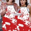 Frightening Adult Apron with Blood Splatter Halloween Party and Cooking Costume Horror Clothing for Pranks and Cosplay