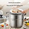 SUPOR 304 Stainless Steel 3-Tier Steamer Pot