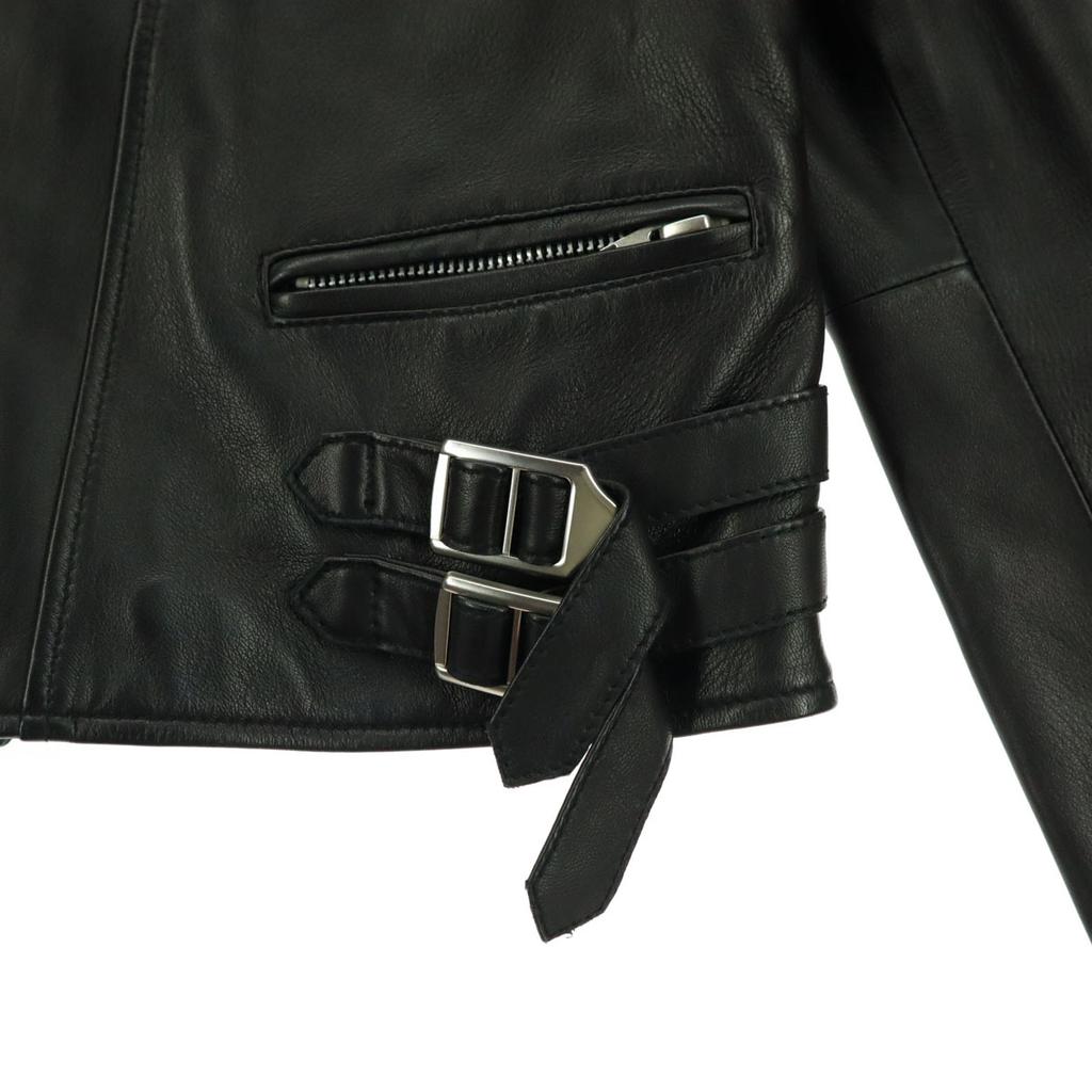 LE CIEL LEU Langarm Leder Doppel-Bikerjacke 38 Lammleder Damen Gebraucht