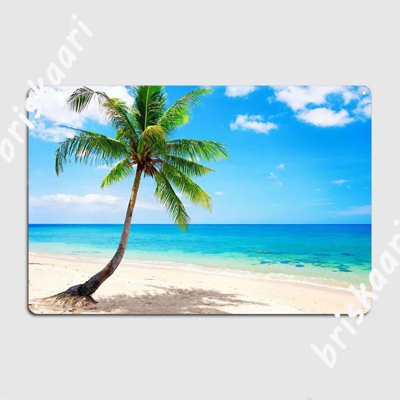 Palm Paradise Metal Sign Wall Cave Custom Wall Plaque Bar Cave Tin Sign Poster 20X30CM