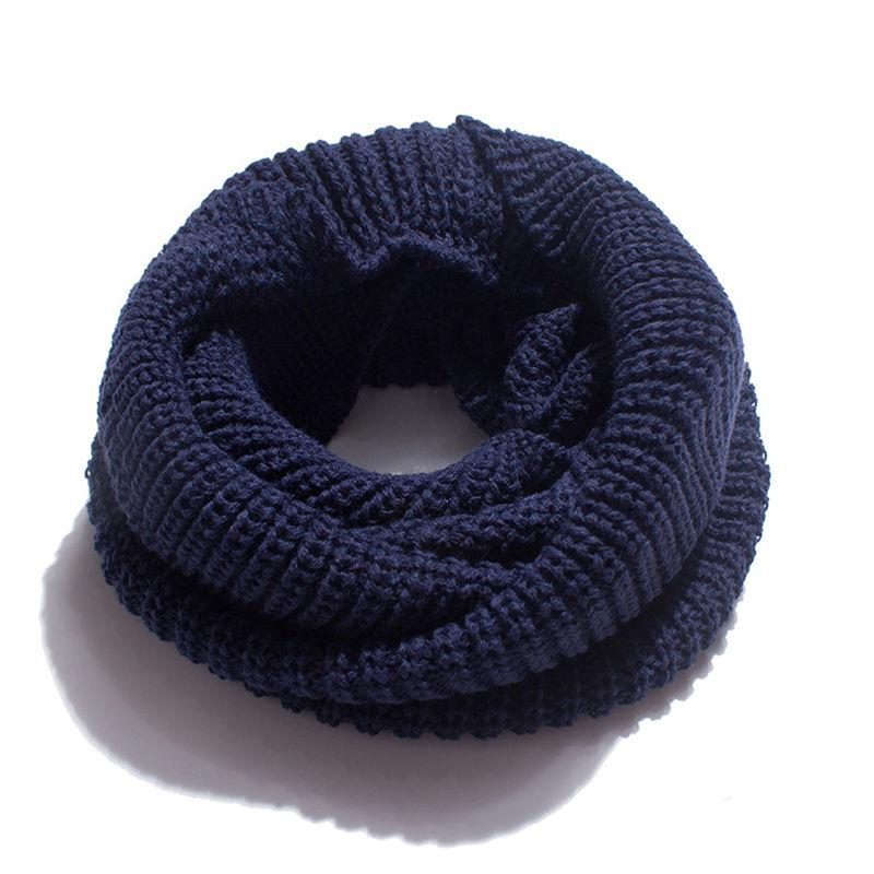 Autumn and Head Pin Woven Scarf Scarf Keep Scarf Two-Loop Warm Fashion Winter Wool