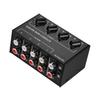 Mini Stereo Audio Mixer with 4 Channel RCA Inputs Separate Volume Controls Full Metal Shell