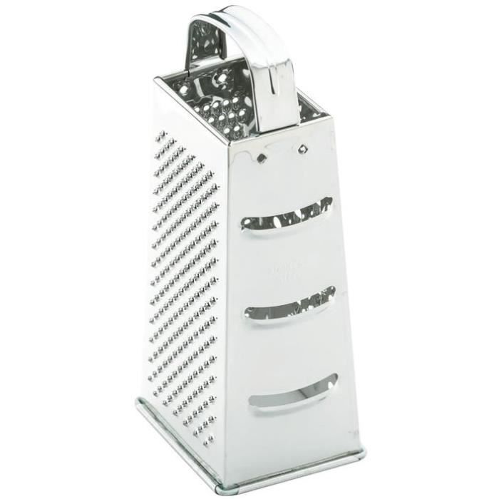 Râpe 4 faces - LACOR - Modèle 60305 - Inox 18/10 - 23 cm - Idéale pour fromage