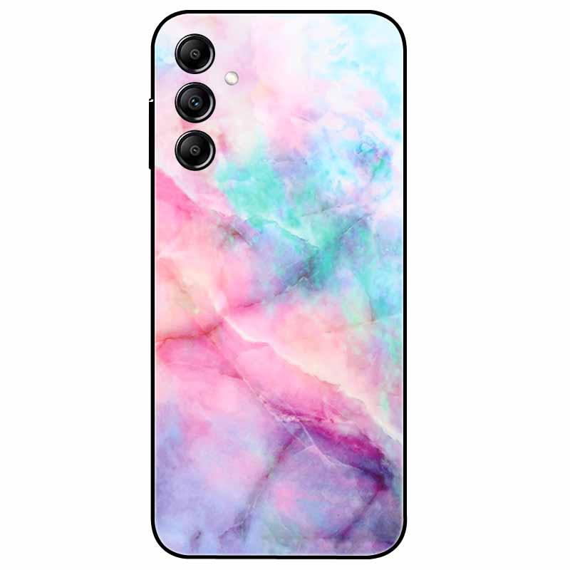 Hülle Für Samsung Galaxy A54 5G A34 A24 S23 Hülle Blume Marmor TPU Weiche Silikonhülle für GalaxyA54 A 34 Bemalte Handyhüllen