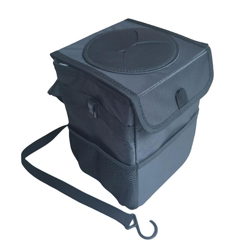 Portable Foldable Car Trash Can Waterproof Hanging Car Garbage Bin Multifunctional Car Interior Storage Container
