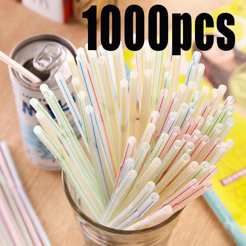 Disposable Drinking Straws Multicolor Plastic Pipes Cola Straws Bar Party Wedding Kitchen Pajitas Cocktail Straw Wholesale Tools