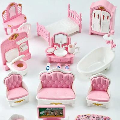 Sıcak Satış Sevimli Kawaii Pembe 10 Adet/Lot Minyatür Bebek Evi Mobilya Aksesuarı Çocuk Oyuncakları Kız Hediyeleri İçin Mutfak Yemek Pişirme Eşyaları