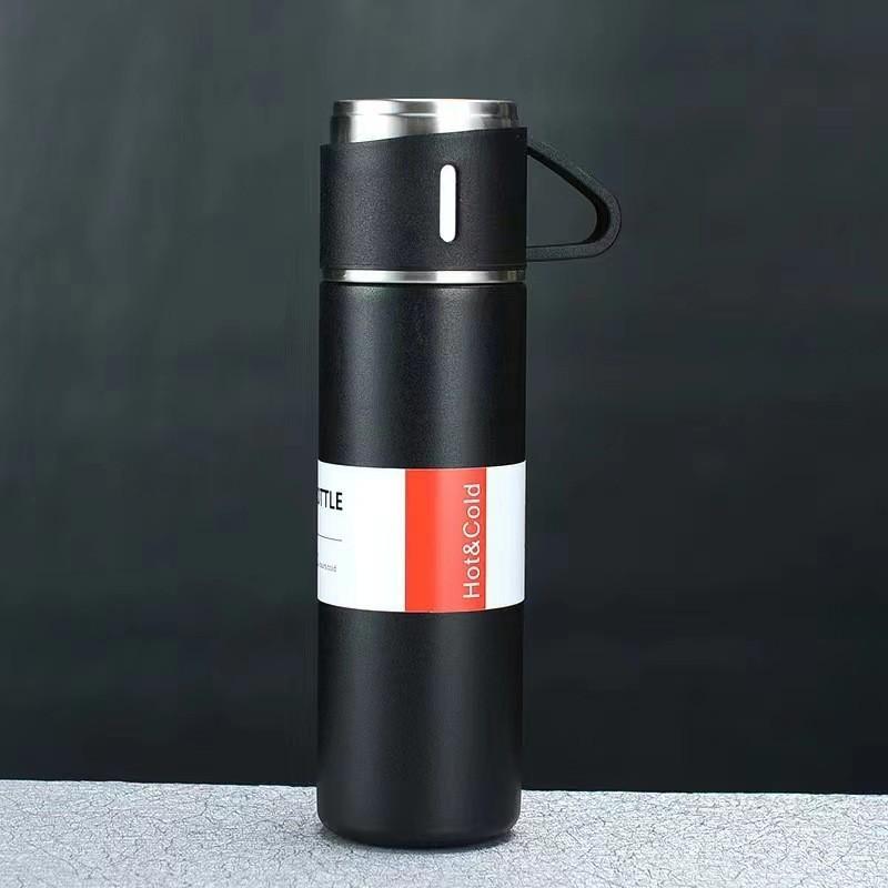 500Ml Stainless Steel Vacuum Flask Gift Office Business Style Thermos Bottle Outdoor Hot Water Thermal Insulation Couple Cup