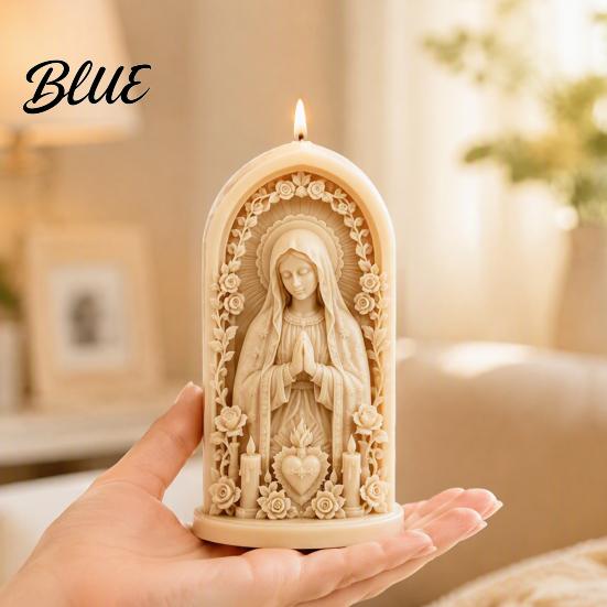 Easy Release Wax Silicone Making Candle Mold Jesus 3D Sculpture Molds Good Shepherd Virgin Religious