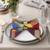 Foldable Napkins for Banquet Colorful Buffalo Check Napkin, Plaid Cotton Linen Retro Washable Cloth Christmas Napkin Dinner Table, Wedding, Party, 16