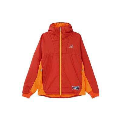 ACG Therma-Fit ADV Color Block Letter Print Kapuzen-Baumwolljacke mit Reißverschluss Herrenjacke Karmesinrot FD4055-668