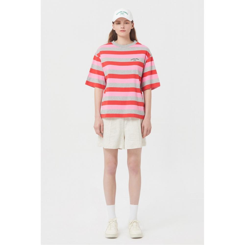 

LUCKYMARCHE Stripe Oversized Graphic TshirtQWTAX23515PIX
