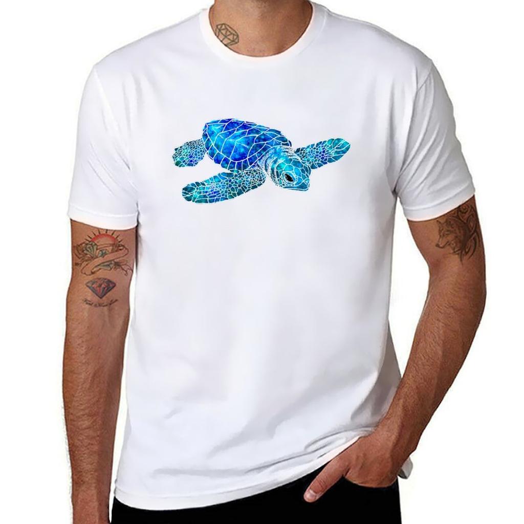 Sea Turtle Watercolor Art Tshirt Minimalist Graphic Tee Shirt Tshirt