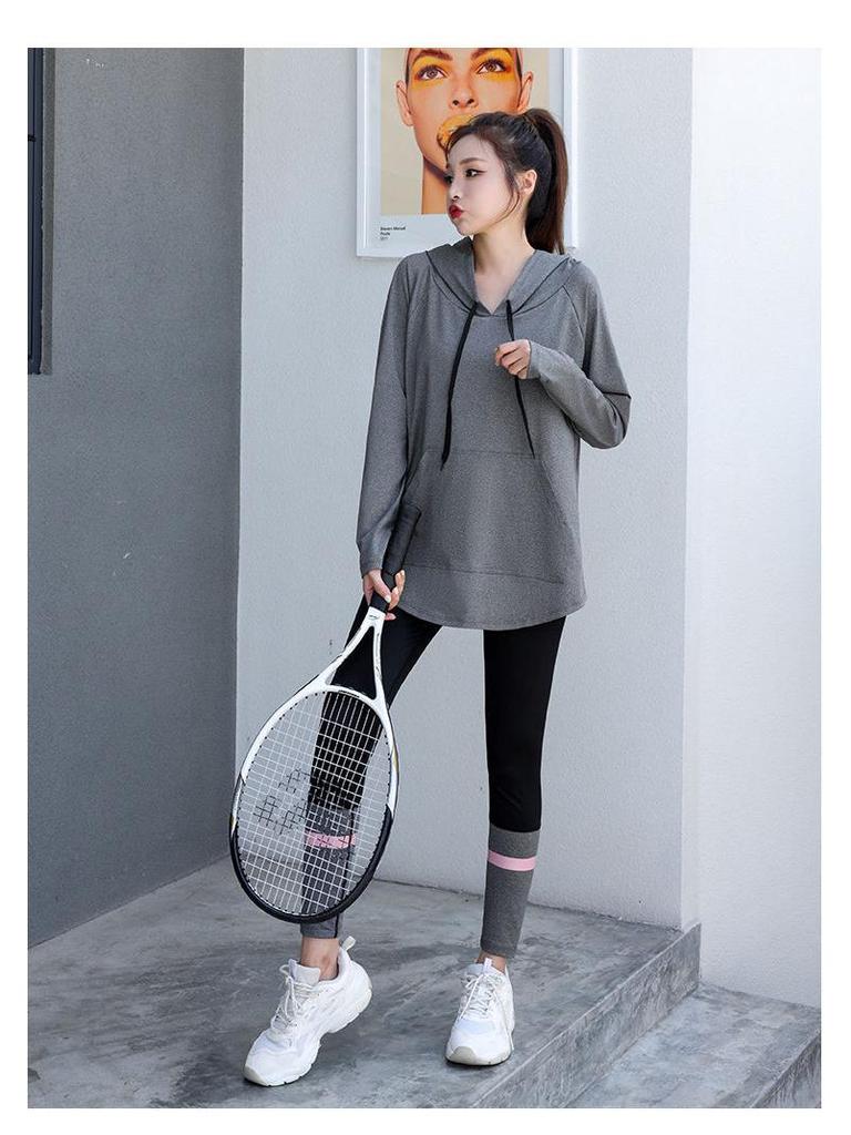 2024 Dámský sportovní dvoudílný oblek vysoké kvality na jógu a pilates - Ideální na podzimní ranní běhy