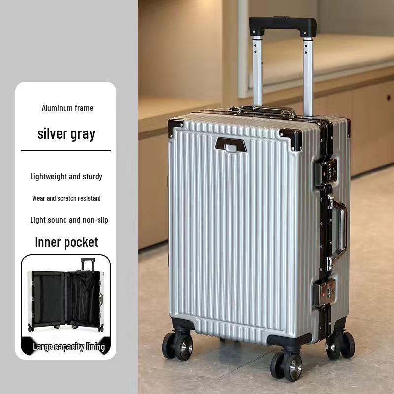 

Aluminum Frame Large Capacity Business Suitcase with Universal Wheels for Men and Women 20 Inches